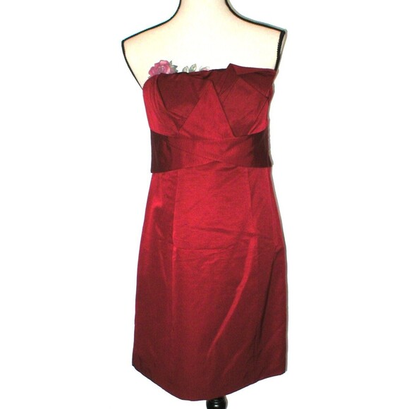 New Womens Party The Limited Dress Dark Red Strapless 4 Date Dinner Wedding Gues - Picture 1 of 12
